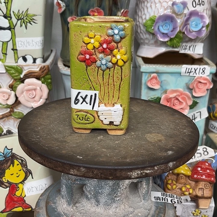 紫砂花盆粗陶材质多肉花盆