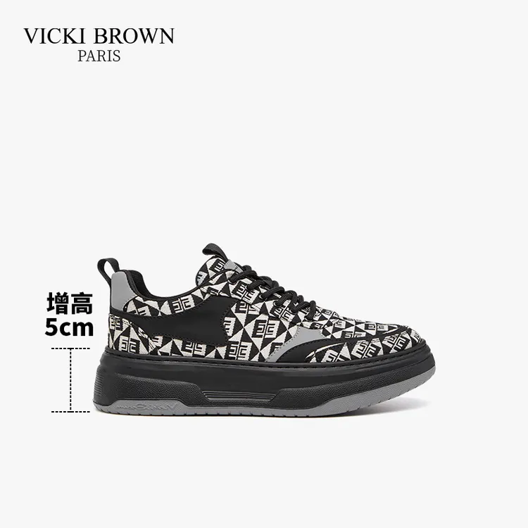 VICKIBROWN官方正品时尚男鞋真皮轻便透气百搭休闲鞋一脚蹬小白鞋