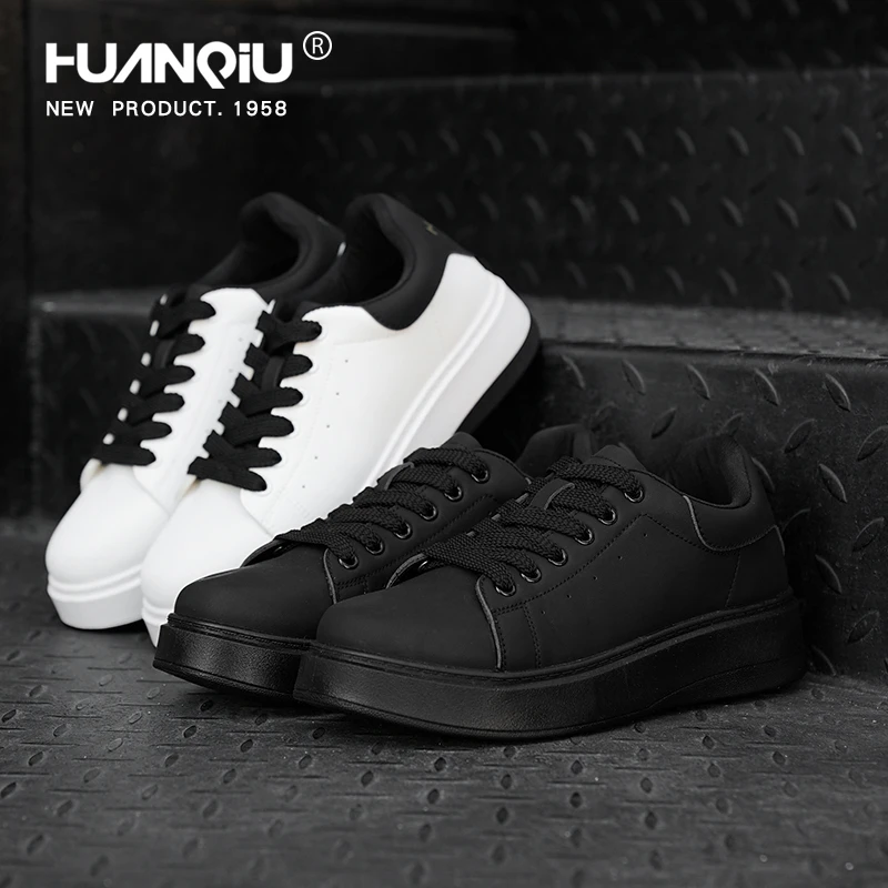 环球厚底板鞋子男款爆款2025新款秋冬增高男鞋防滑百搭休闲运动鞋