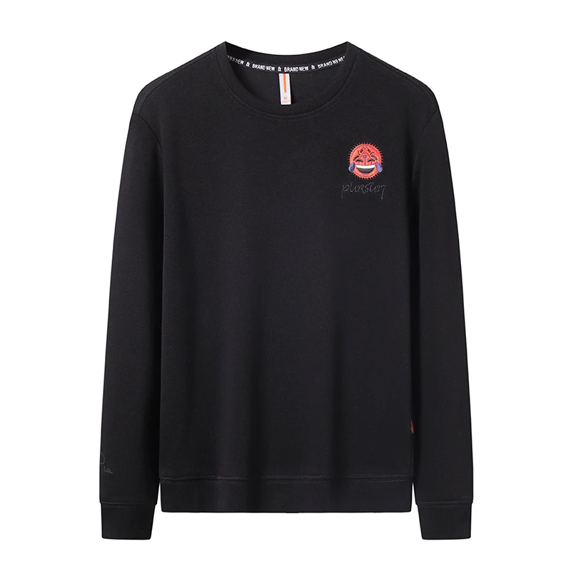 男士圆领卫衣秋季百搭线圈棉长袖上衣时尚经典男Z1105