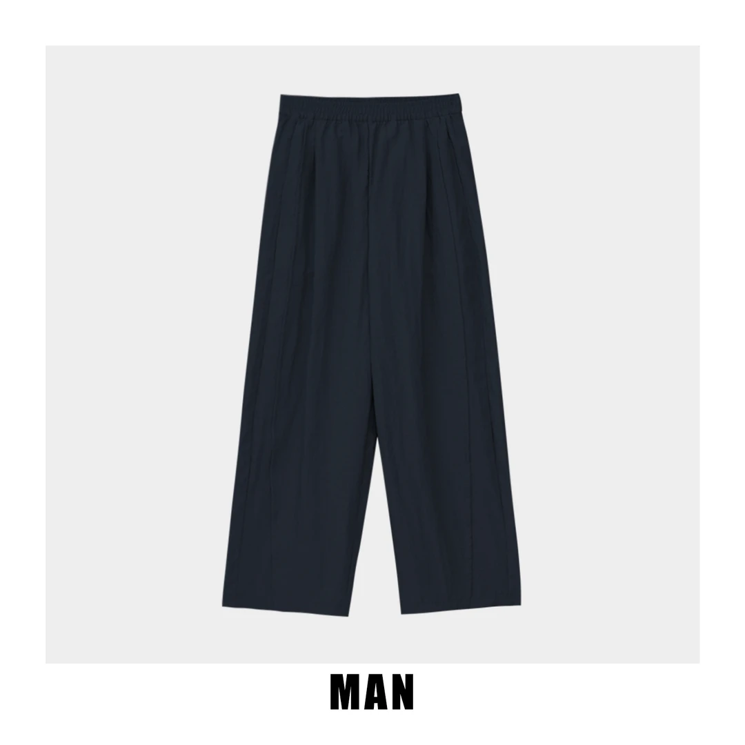 曼姐【弯刀裤】2025夏季新款薄款直筒窄版阔腿裤时尚休闲垂感弯刀裤