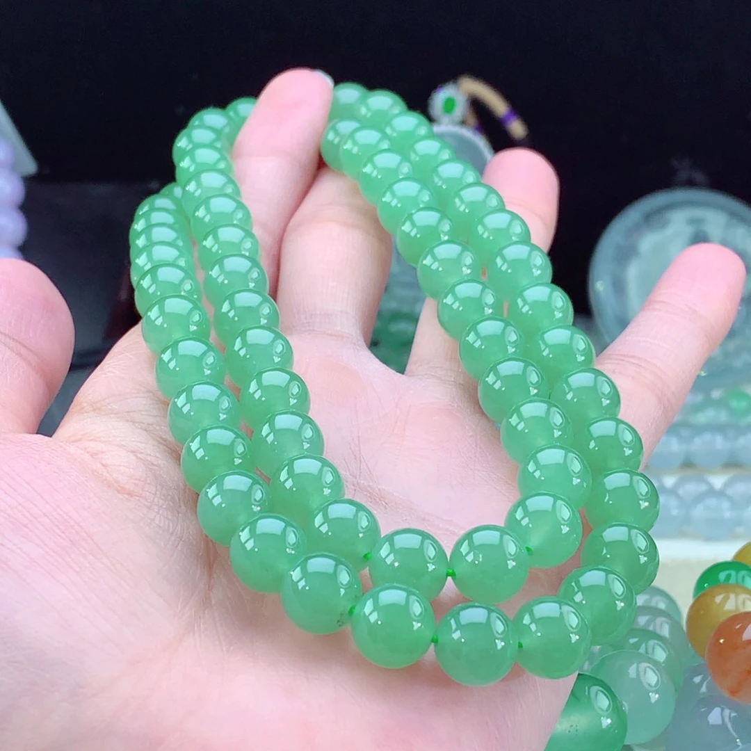 翡翠手链未镶嵌卡10mm