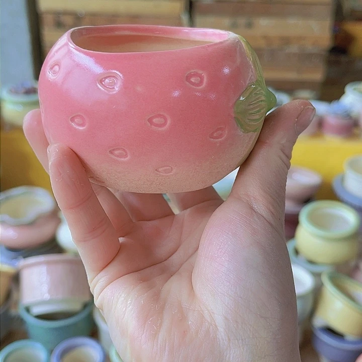 红陶陶瓷花盆当场满12包邮