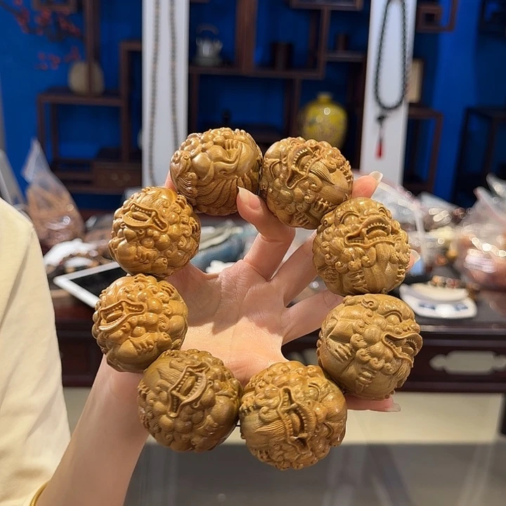 维腊木（绿檀）其他5.0貔貅单圈八方招财