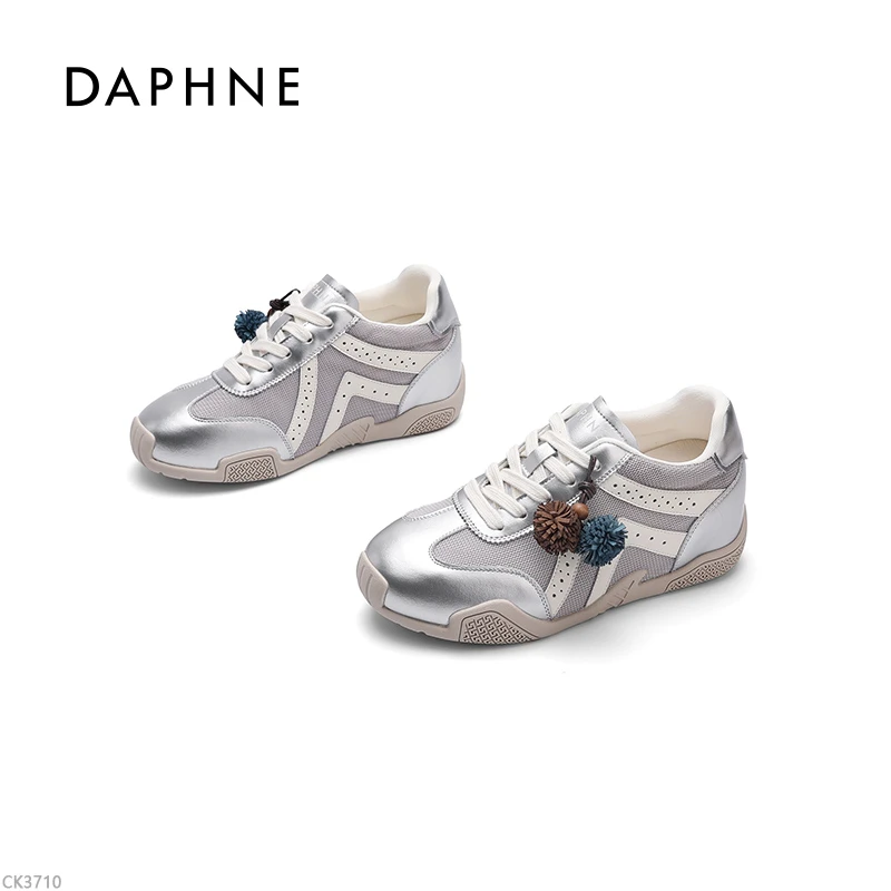 达芙妮透气网面德训鞋女2025夏秋新款百搭时尚内增高潮流运动鞋L