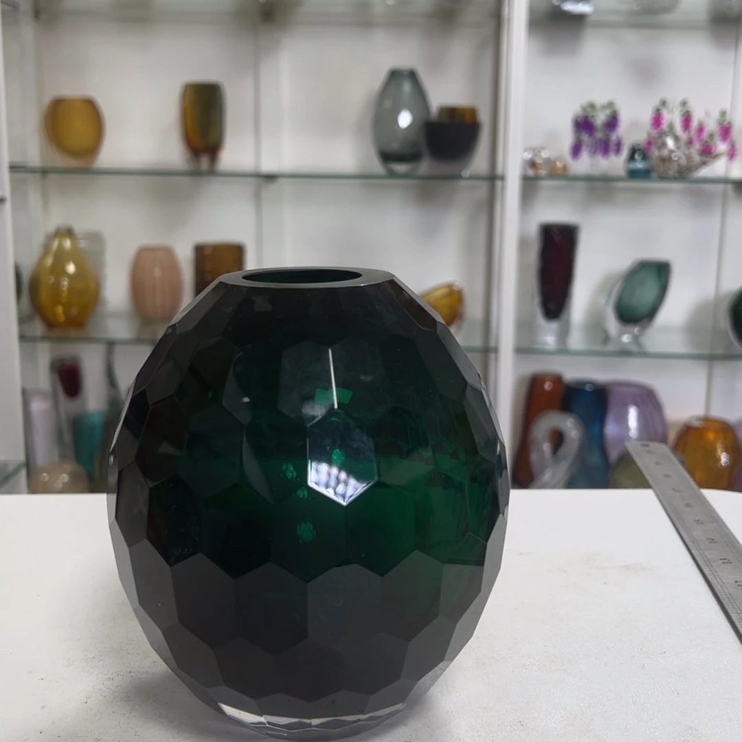 幻彩琉璃花瓶纯手工制作高度16