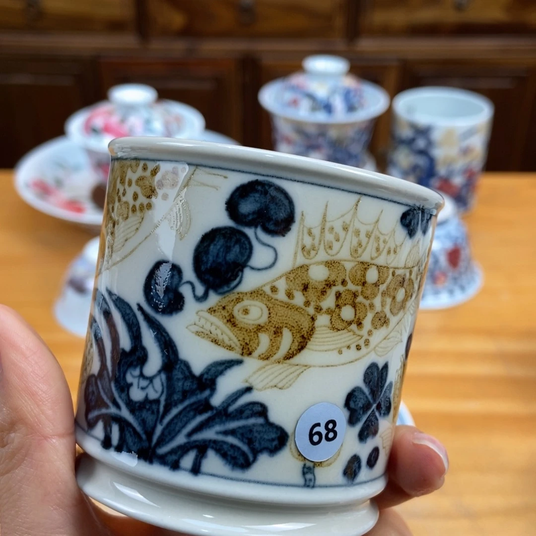 手绘现代茶具非古董