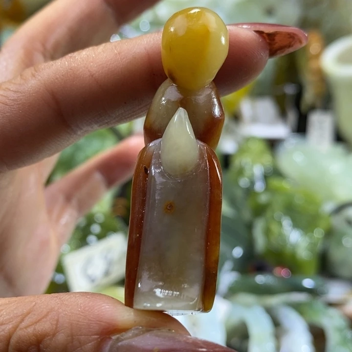 岫玉未镶嵌岫玉手把