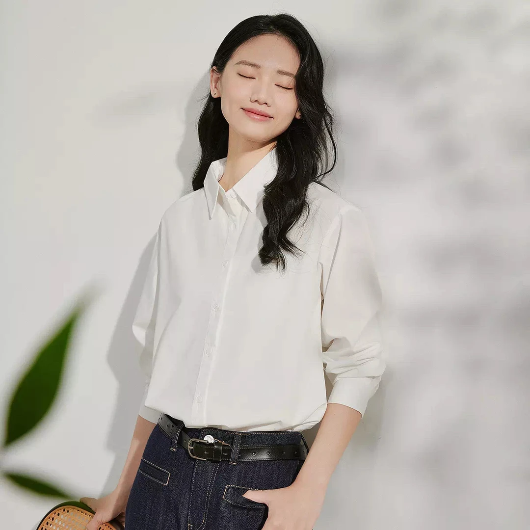 【茵曼服饰】法式通勤长袖衬衫女2025春季气质衬衣上衣18412691