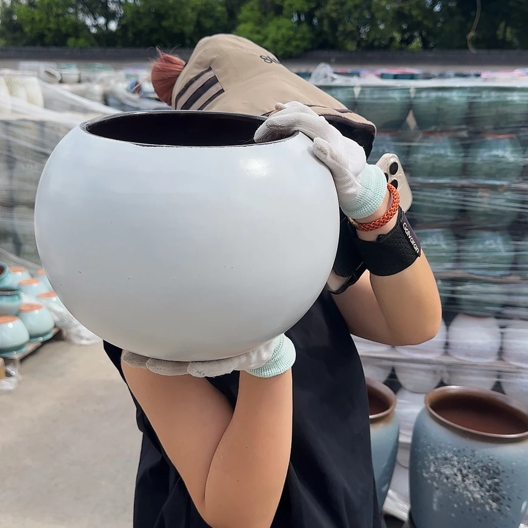 紫砂花盆王嫂花盆0724-110高21口19