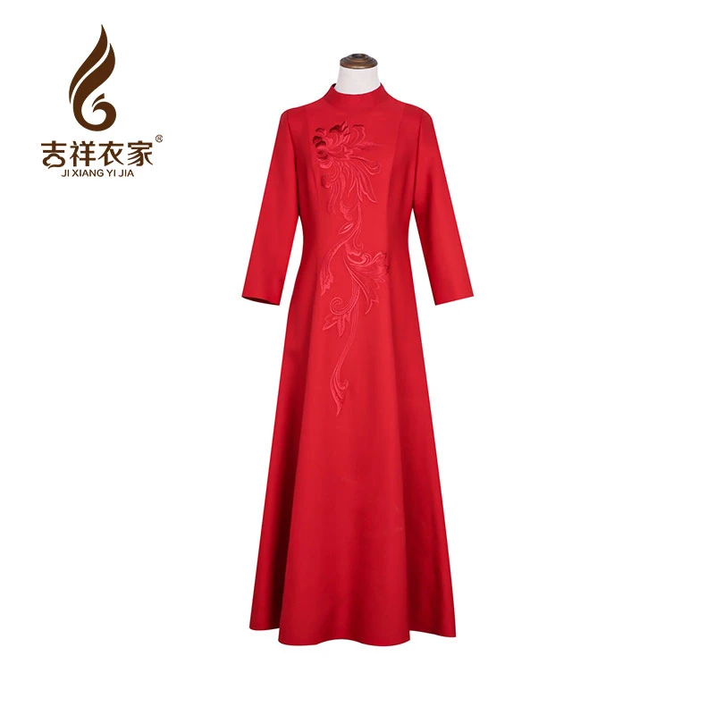JIXIANGYIJIA/吉祥衣家照新妆设计师款连衣裙新年战袍99433283D