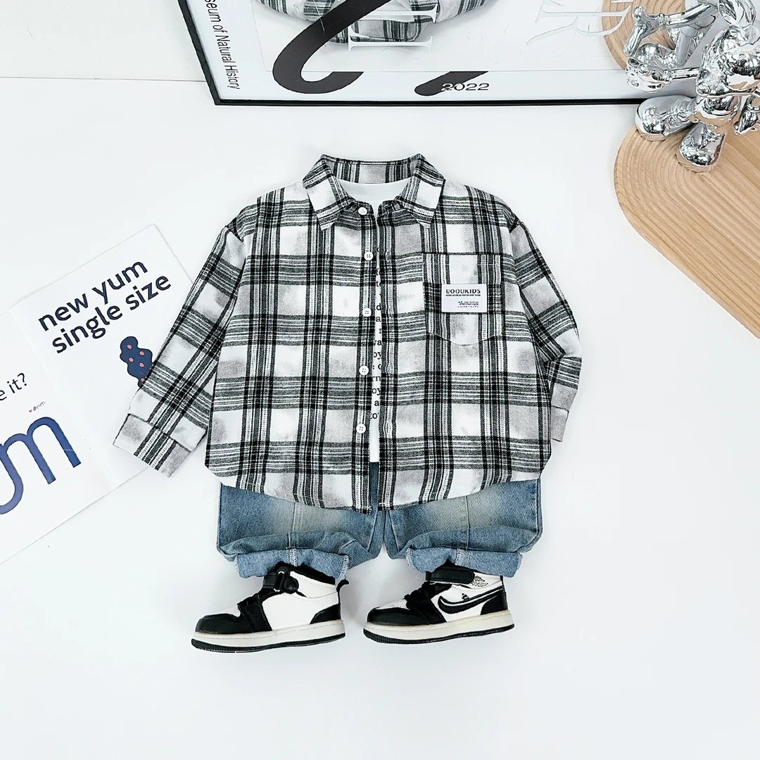 儿童衬衫长袖2025新款春装男童春秋上衣潮 BDC25632 悠悠童话童装