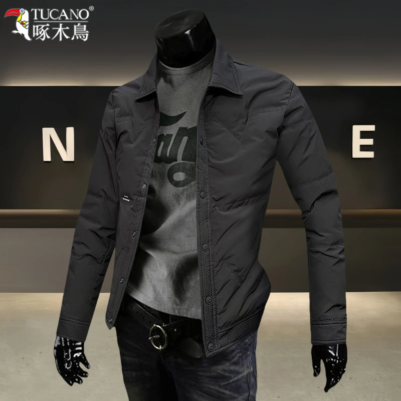 TUCANO/啄木鳥棉服男士外套商务翻领上衣服新款秋冬季休闲夹克衫
