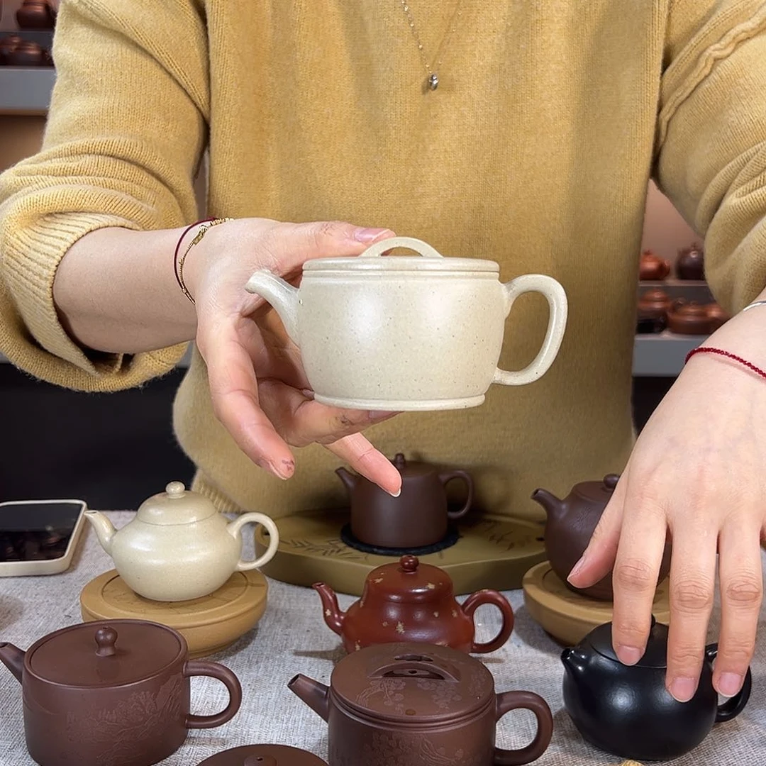 紫砂茶壶岍**心本山绿泥 汉瓦 150cc