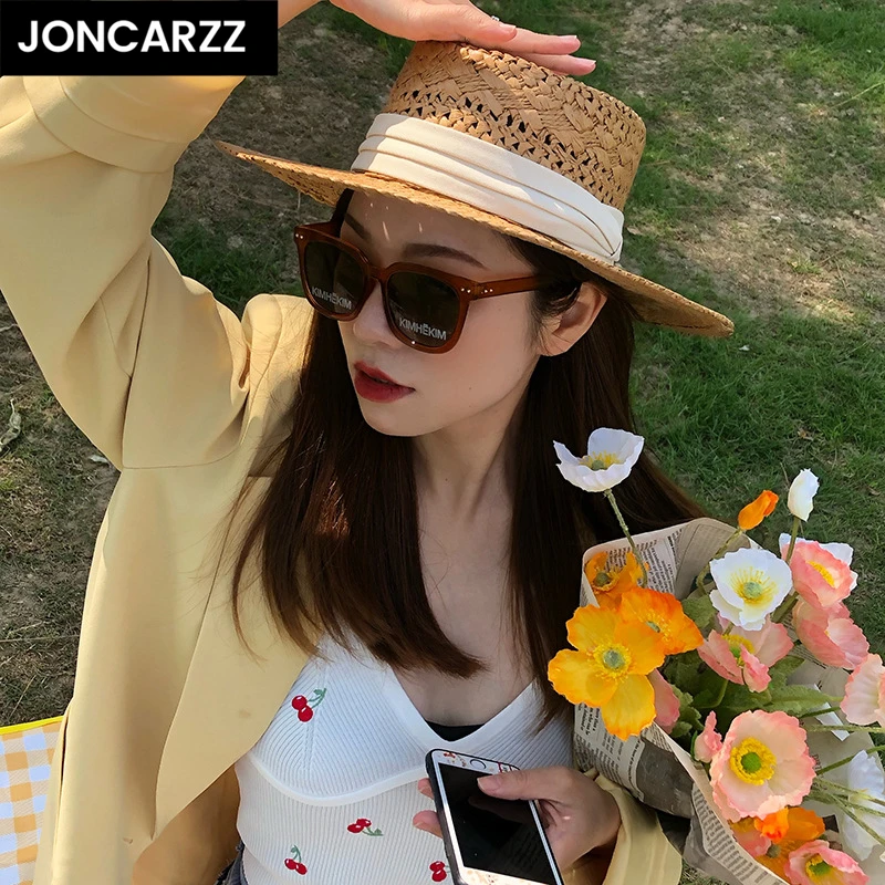 JONCARZZ大檐防晒法式度假草帽女夏季巴拿马礼帽海边透气太阳帽
