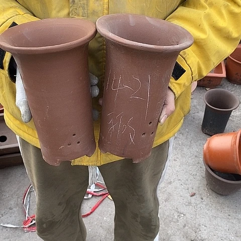 紫砂中国宜兴紫砂花盆＇