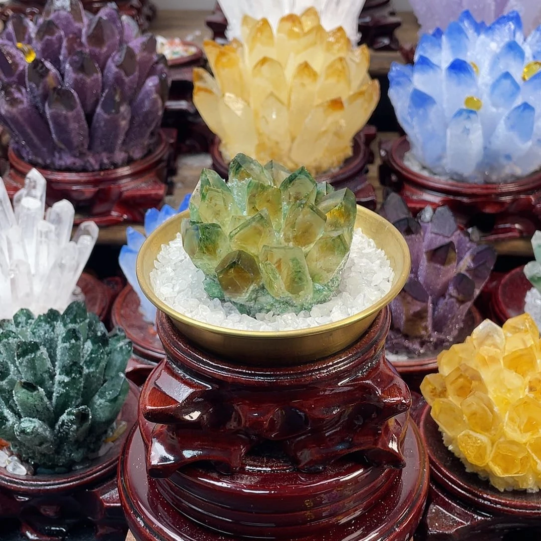 爱***乐石材天然黄绿共生55