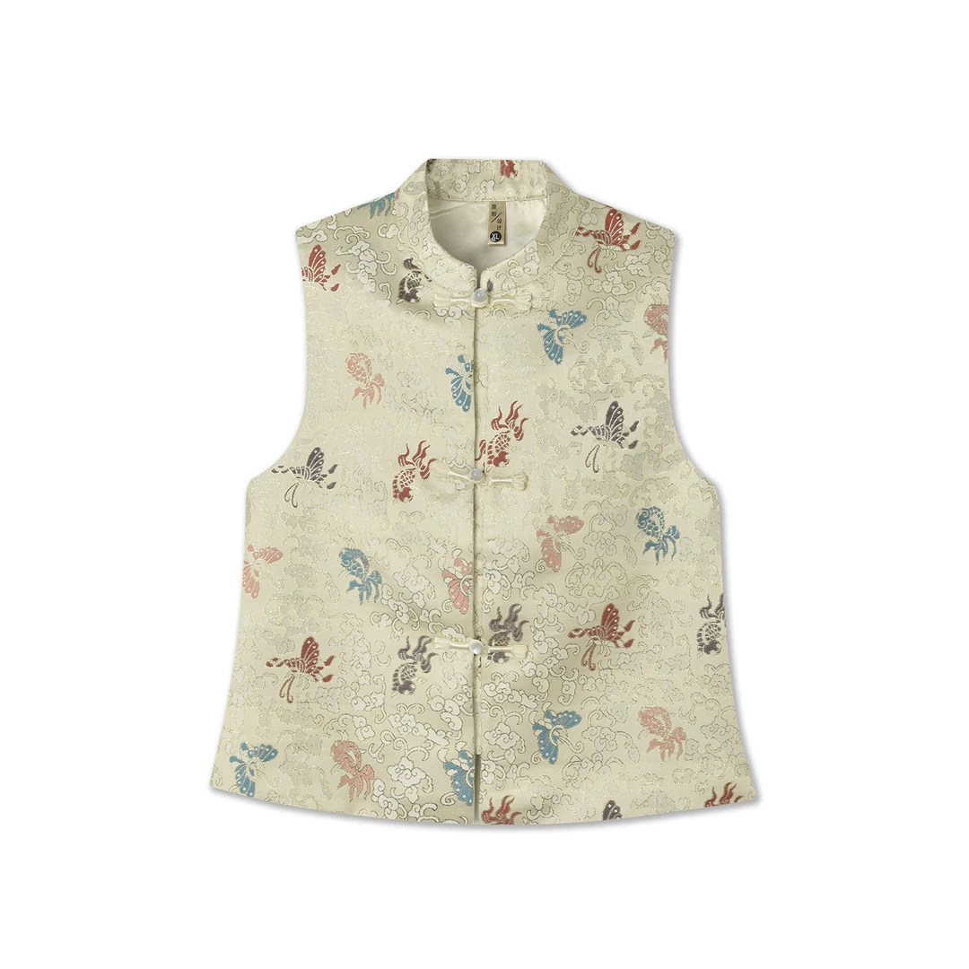 【梦蝶】2025新中式立领时尚百搭经典耐看重工马甲