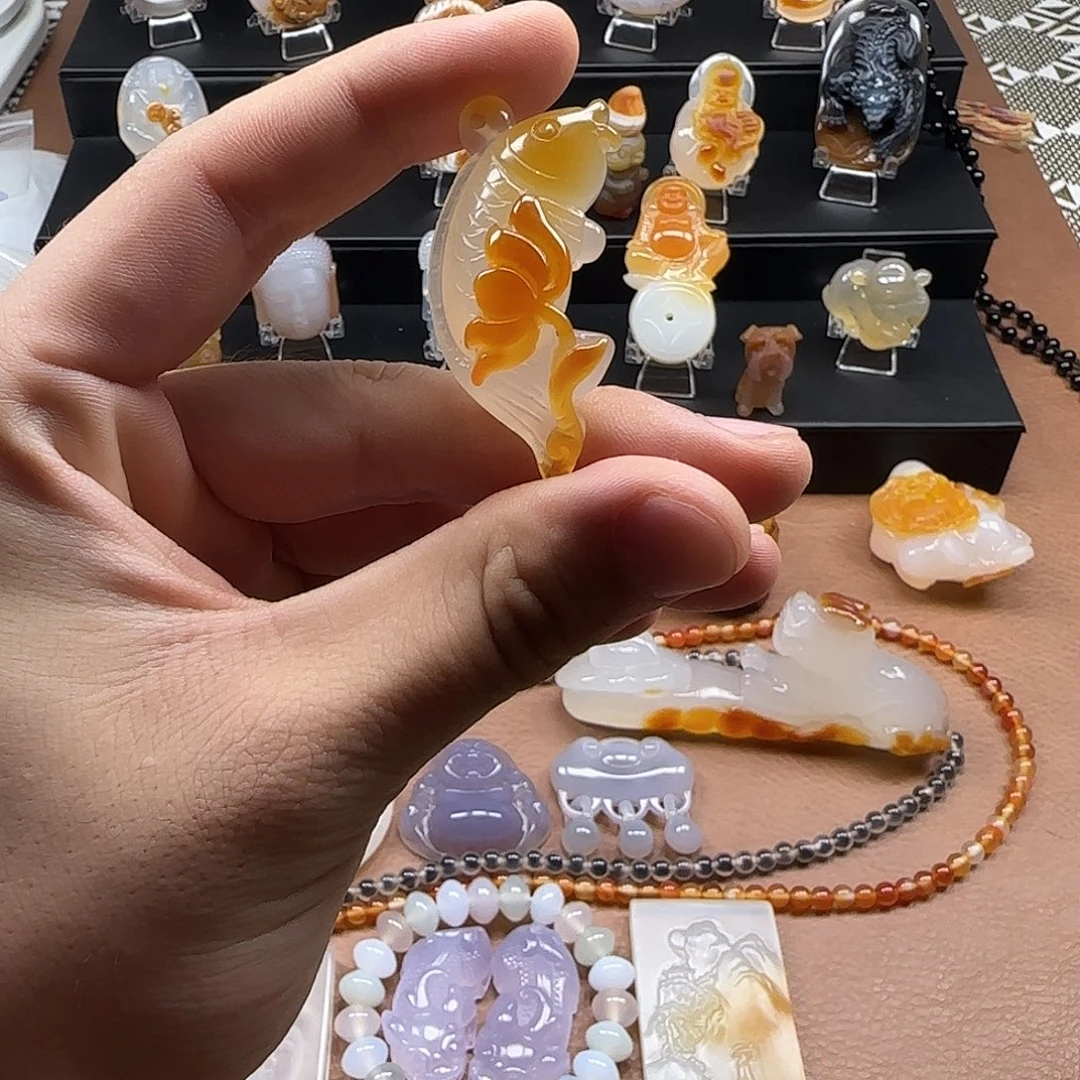 玛瑙/玉髓未镶嵌吊坠(不含链)