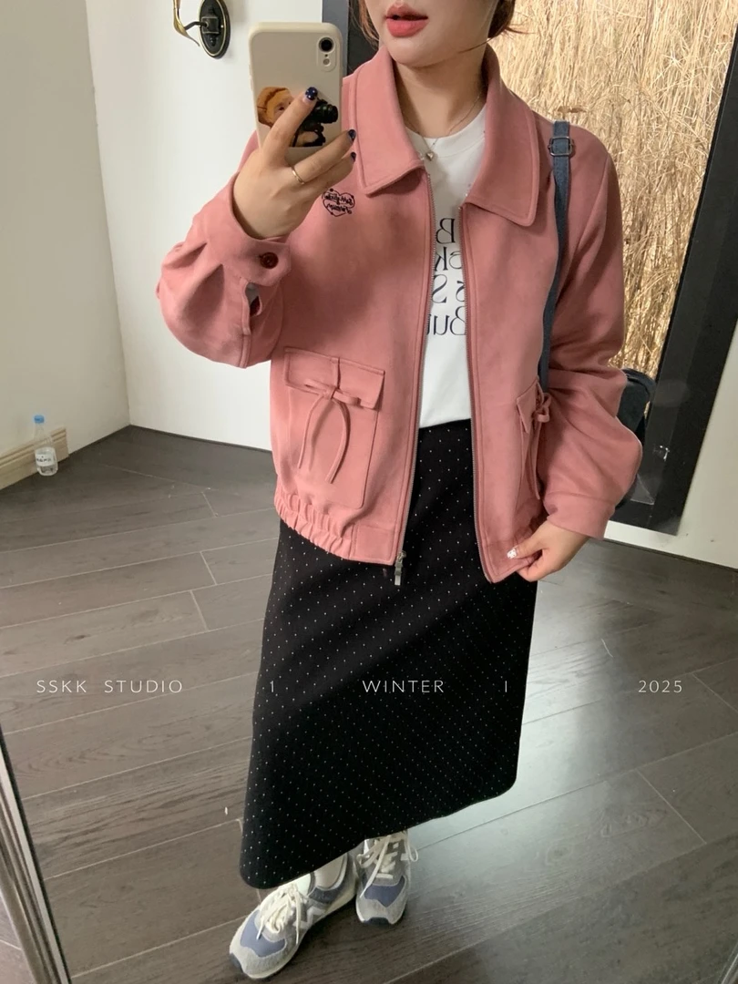 KMZY/KMZY山_山【温柔梦境】微胖韩版温柔松弛感a字毛呢裙半身裙女