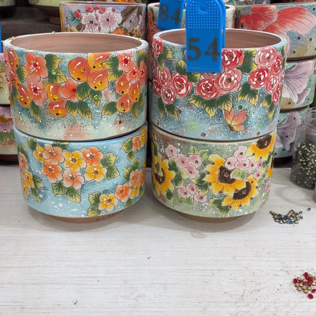 红陶印*多肉花盆特价微瑕