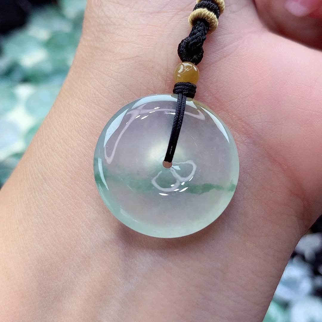 翡翠未镶嵌颈饰编号16尺寸23.4-5.6