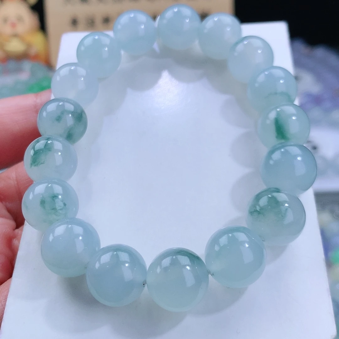翡翠手链未镶嵌卡12mm