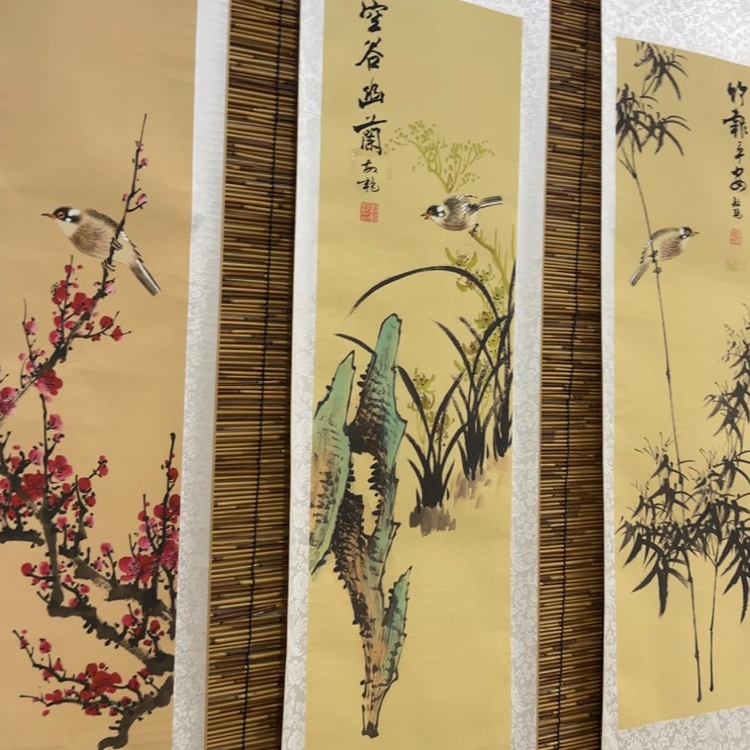 国画QB四幅一套作品！带证书！只限一单