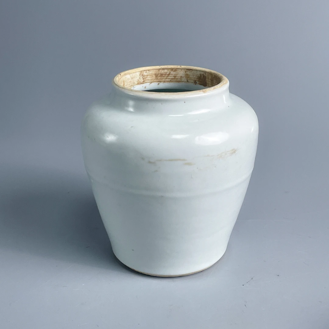 清顺治白釉罐M25E5000D08