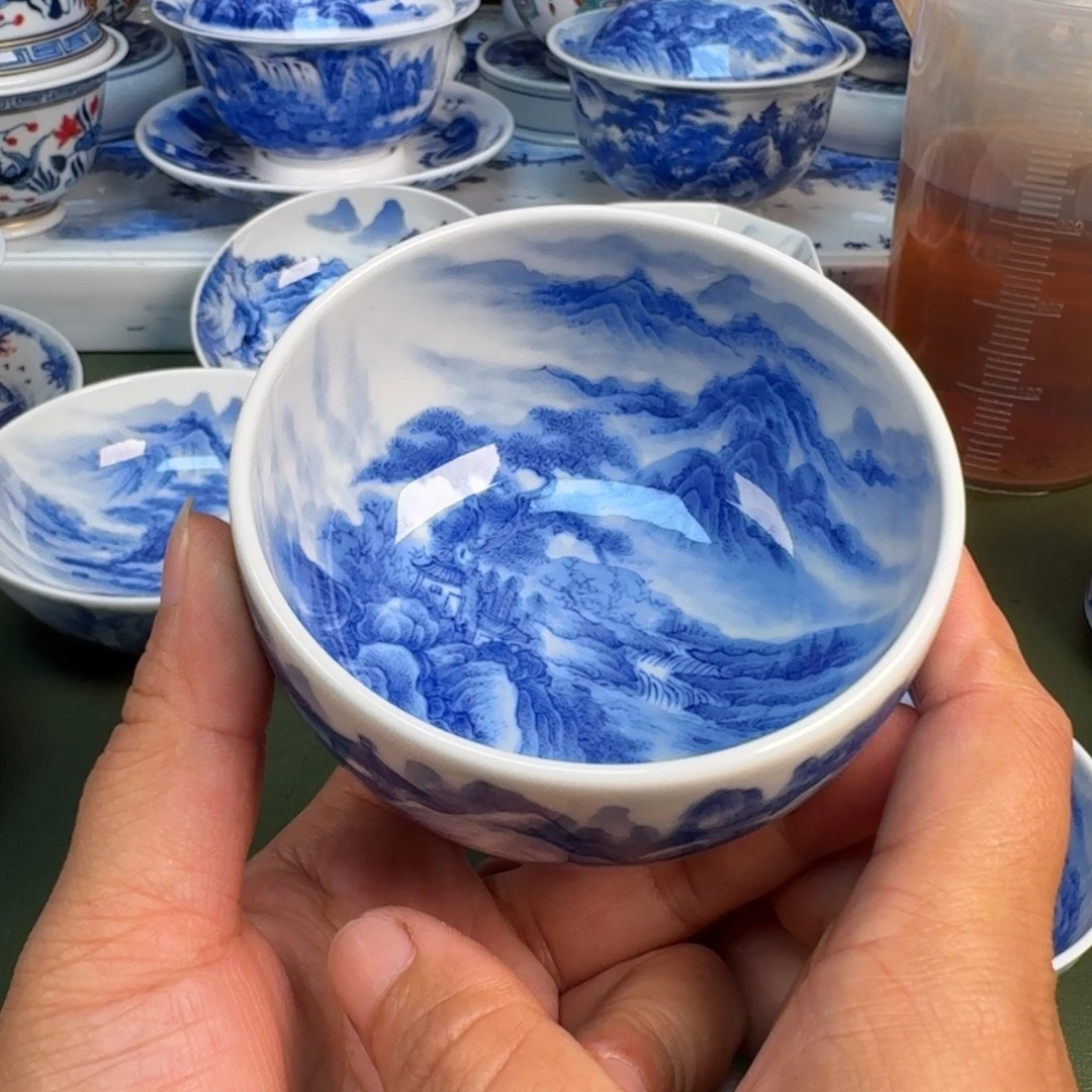 景德镇纯手绘茶具圆圆258
