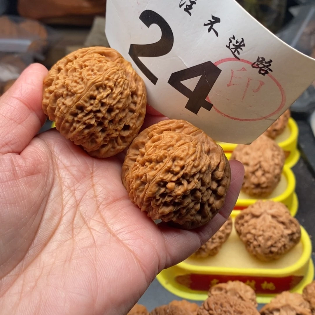 把件文玩核桃45粗棱南疆