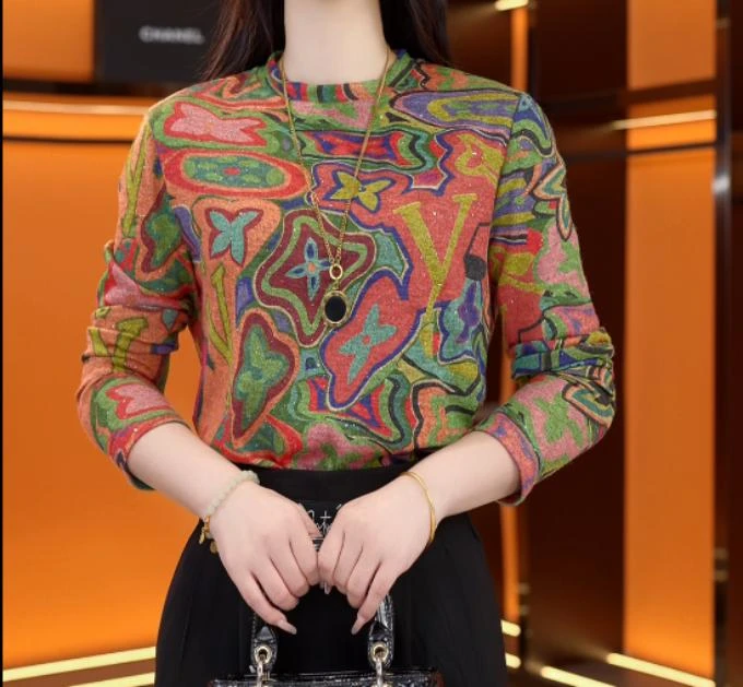 四季青2025新款新中式国风设计感气质澳绒打底衫M1193娜娜