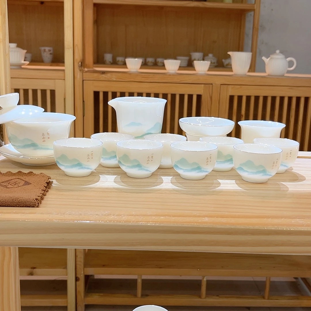 【御瓷斋】羊脂玉瓷茶具套装