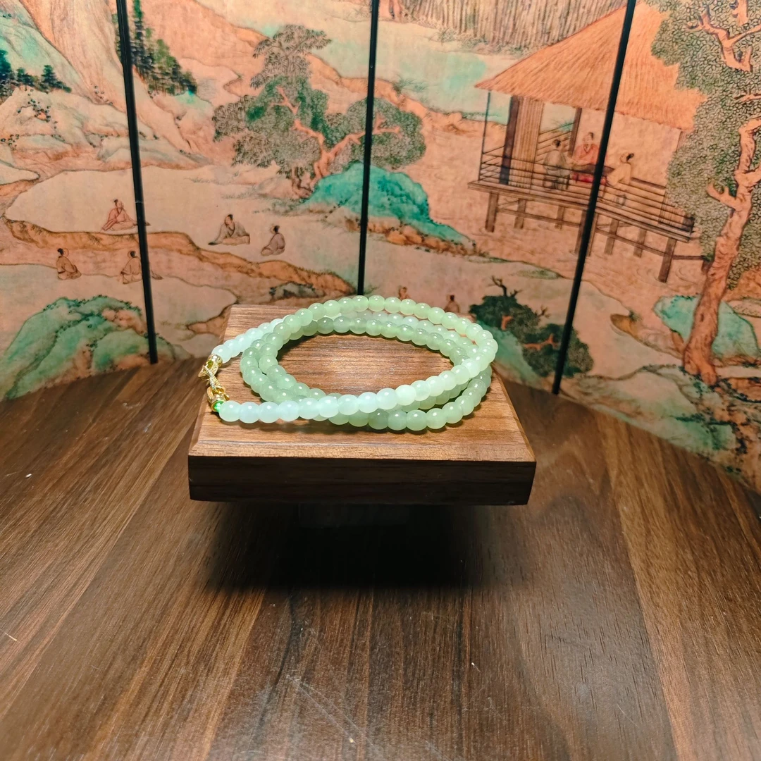 X和田玉桶珠项链1898