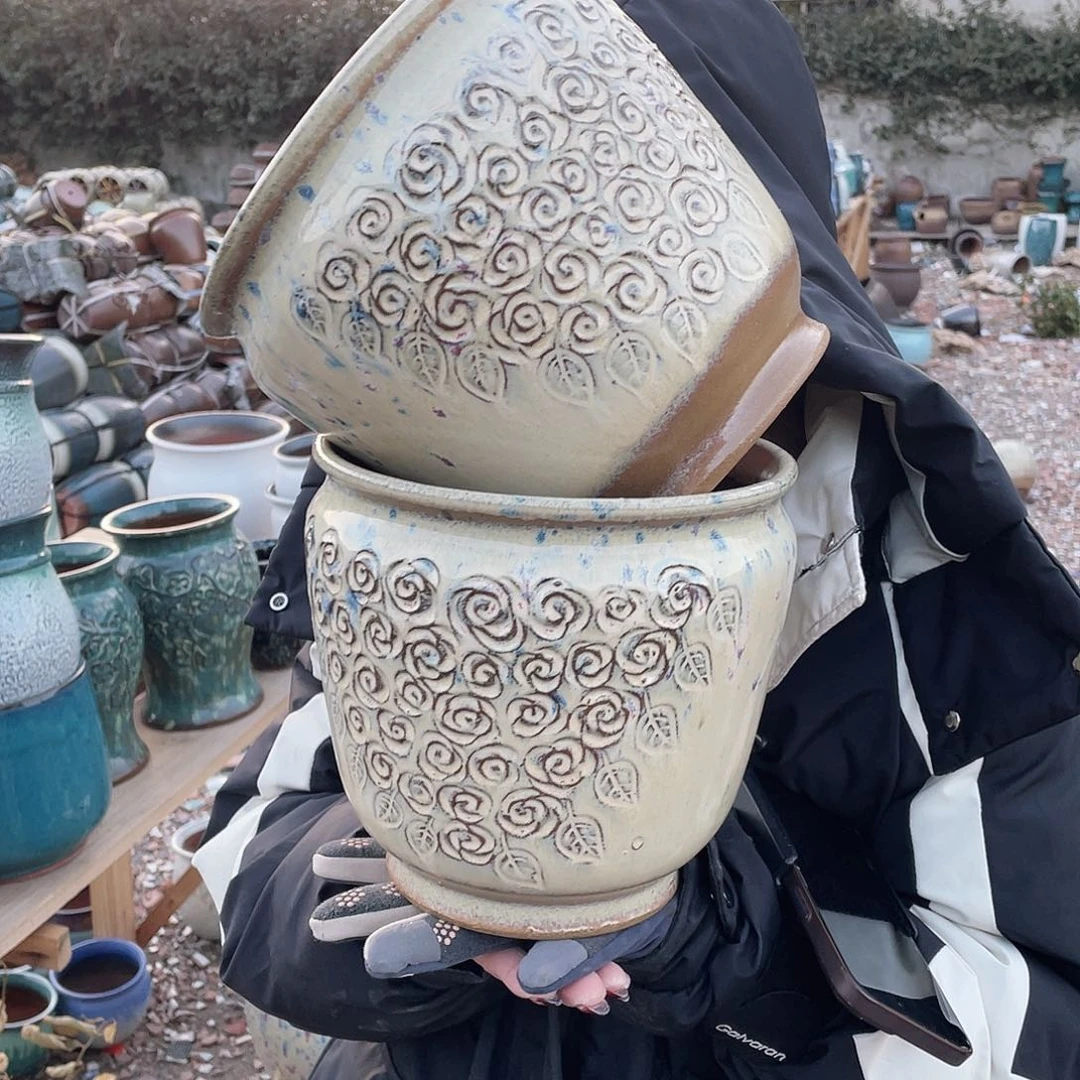 红陶王嫂花盆0127-151