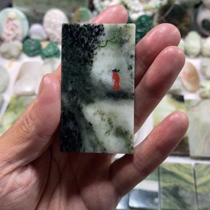 独山玉未镶嵌颈饰