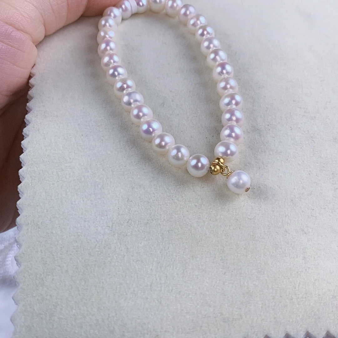 手绳淡水珍珠银S925镶嵌