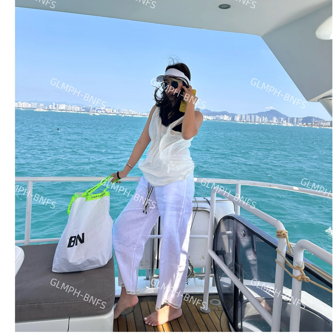 GLMPH-BNFS【百搭 亚麻裤】亚麻裤直筒裤百搭阔腿休闲长裤-752