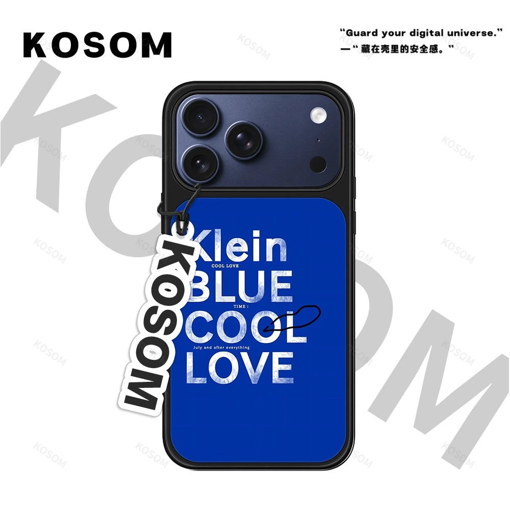 深蓝爱意磨砂磁吸电镀壳苹果16promax/15小众高级防摔17pro