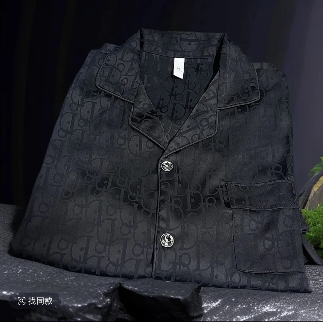 1号短袖男款三件套冰丝休闲居家套装