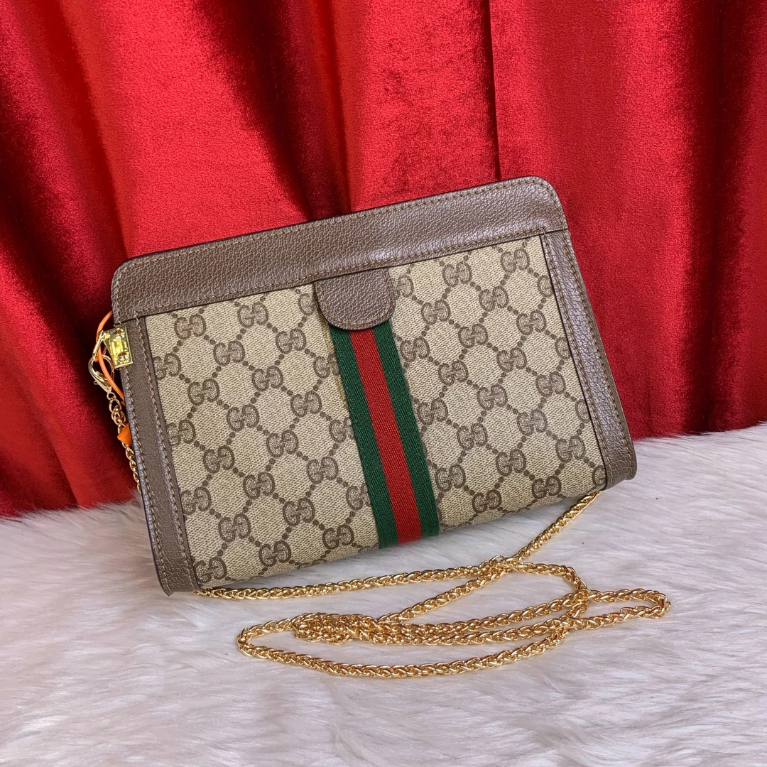 95新 GUCCI/古驰 老花夹子包/WJ09714003/4003/修复品