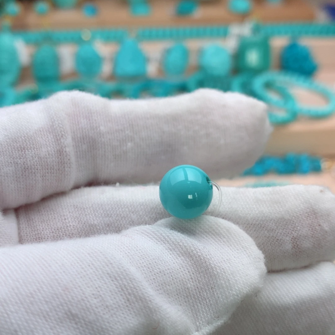 绿松石未镶嵌珠宝奇石9.8mm