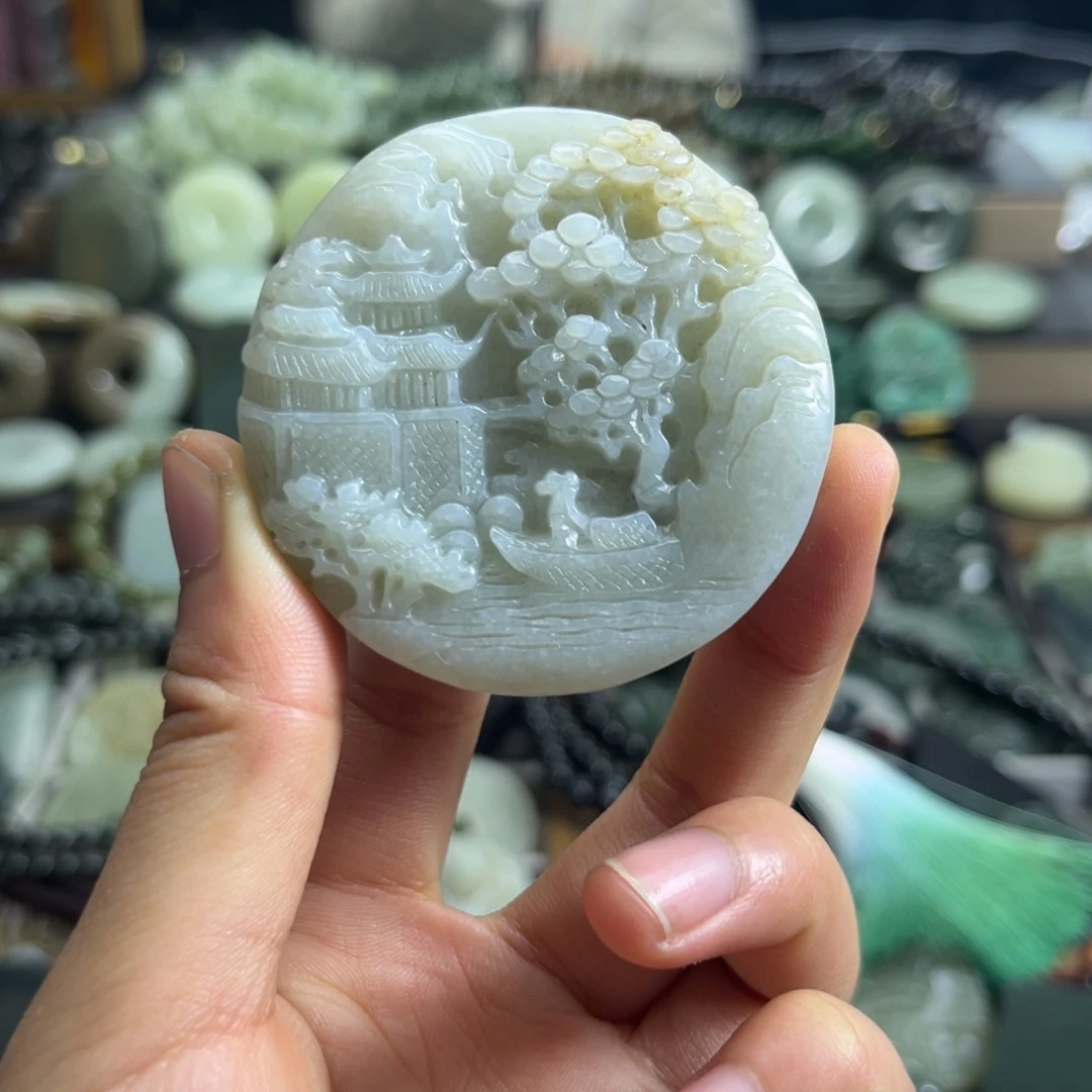 和田玉未镶嵌颈饰