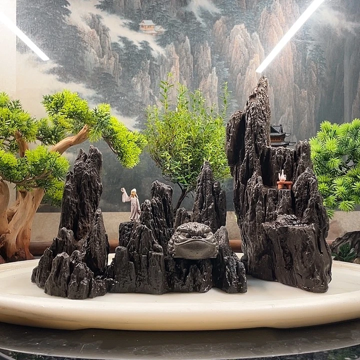 忆***！青龙石材质山石景观