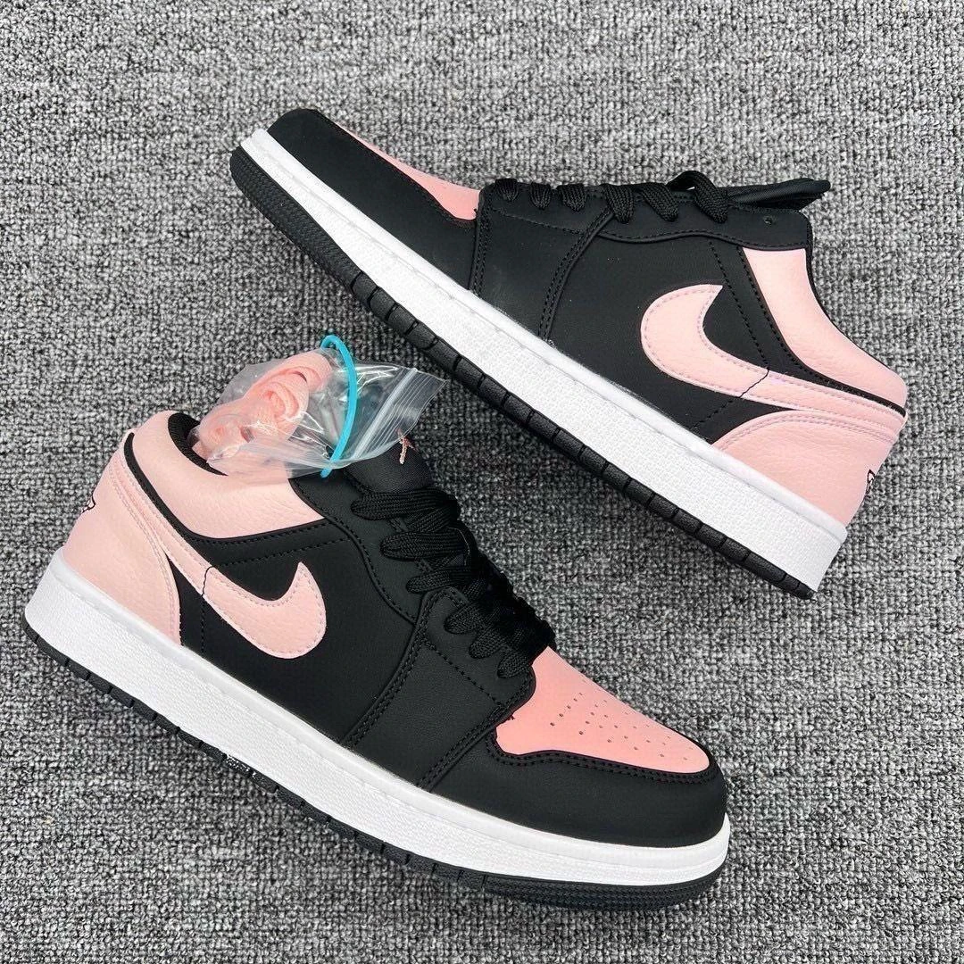 NiKE联名HNXC纯原爆款AJ1低帮黑粉脚趾男女校园情侣ins百搭休闲潮
