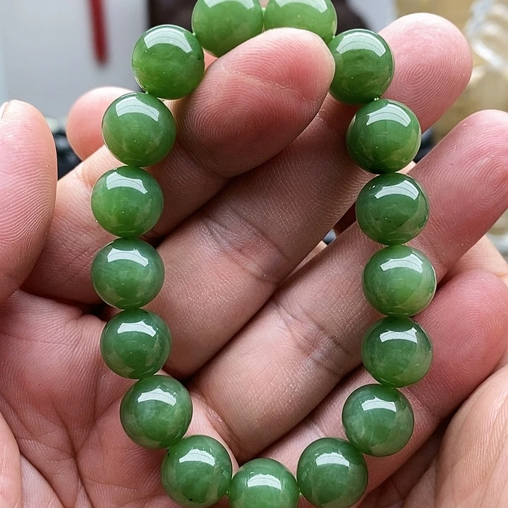 【闪购商品】未镶嵌手链和田玉碧玉12