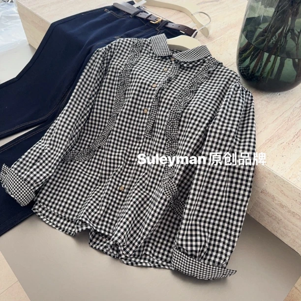 青木子Suleyman【格子控】2025衬衫设计师新款