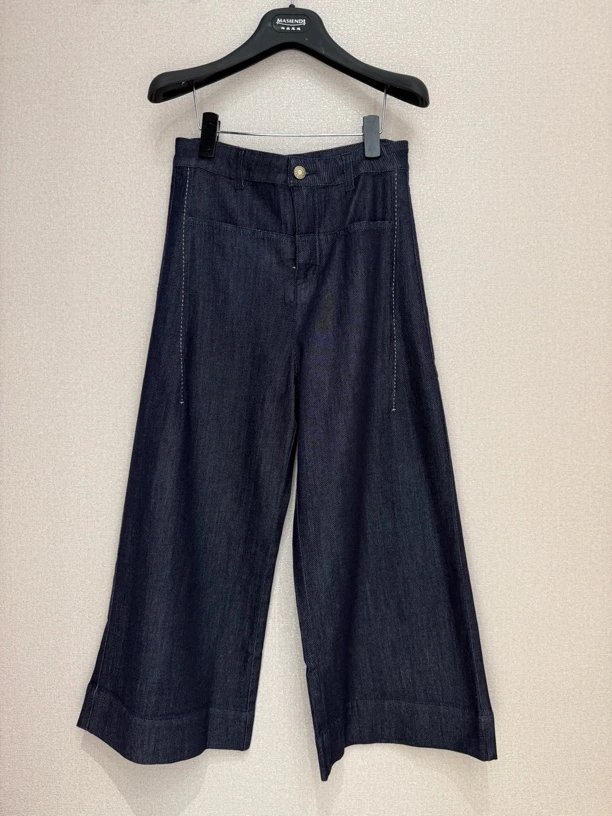 玛丝恩迪夏季新款百搭宽松直筒牛仔裤12159