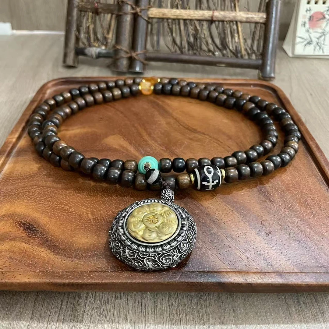 合金木质项链 加里曼丹转运项链