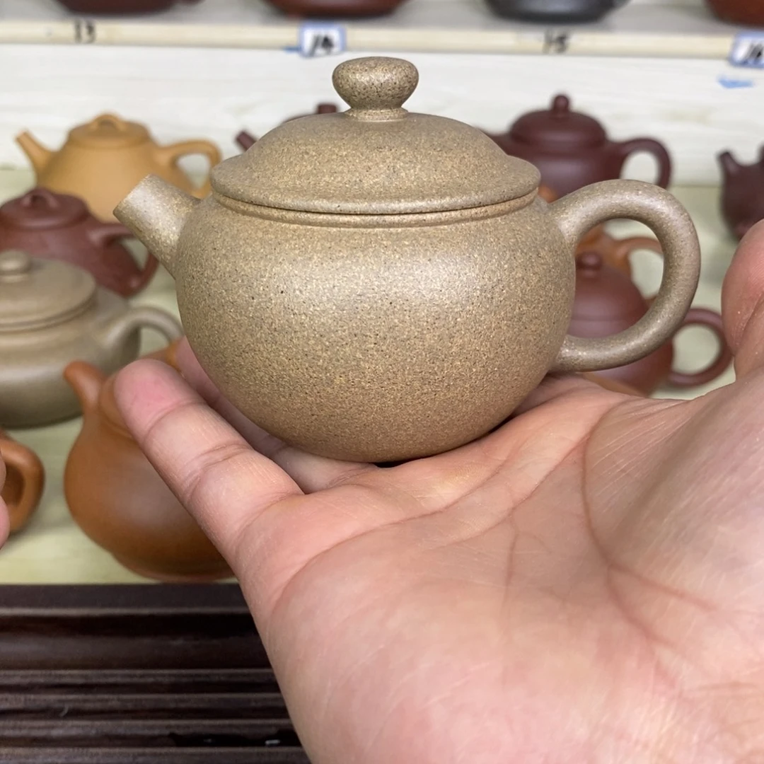 紫砂茶壶巨轮原矿精挑降坡泥150cc左右0添加